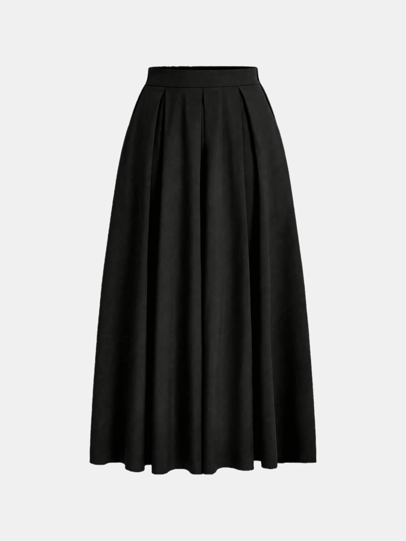 Women's High Waist A-Line Maxi Skirt Solid Color Flowy Elegant Long Skirt 97% Polyester Stretch Casual All-Season Skirt XS-XXL
