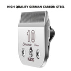 Detachable Ceramic Pet Clipper Blade #10 - High Carbon Steel, Compatible with Andis, Oster & A5 Clippers - Professional Dog Grooming Replacement Blade (1/16" / 1.5mm Cut)