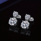 5 Carat Moissanite Stud Earrings for Women – 925 Sterling Silver Drop Earrings, Brilliant Luxury Fine Jewelry, Perfect Gift for Christmas, Valentine's Day & Special Occasions