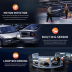 1080P Dual Channel Dash Cam Front & Rear 170° Wide Angle with Super Night Vision Loop Recording G-Sensor Wi-Fi – FHD Car DVR Dashboard Camera Tachograph for Cars Trucks SUVs