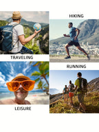 Men's UPF 50+ Quick-Dry T-Shirts 3-Pack – Moisture-Wicking Crew Neck Short Sleeve Athletic Tees Khaki Orange Yellow S-3XL for Swimming Beach Outdoor Sports Fishing Hiking