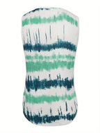 Women's Square Neck Ruffled Flowy Tank Top – Gathered Striped Print Sleeveless Blouse Casual Summer Tops Viridity Violet Vibrant Blue Apricot S-XXL