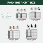 FXW Dog Playpen Heavy Duty Metal Pet Fence with Gate – 8/16/24/32/48 Panels, 24/32/40 Inch Height, Indoor & Outdoor Exercise Pen for Large Medium Small Dogs, Portable Yard Garden RV Camping Enclosure