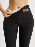 Women's Fleece Lined Leggings High Waist Thermal Warm Slim Fit Yoga Pants Winter Sports Tights 2 Colors S-XXL
