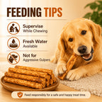 Dog Collagen Chew Sticks Chicken & Duck Flavor High-Protein Natural Dental Treats Durable Training Reward for Medium & Large Dogs – Molar Bully Sticks