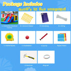 Commercial Grade Bounce House 17.7x14.5x9ft - 100% PVC Inflatable Bouncy Castle with Blower, 2 Slides, Ball Pit & Climbing Wall | Large Outdoor Bounce House for Kids Birthday Party, Backyard Events