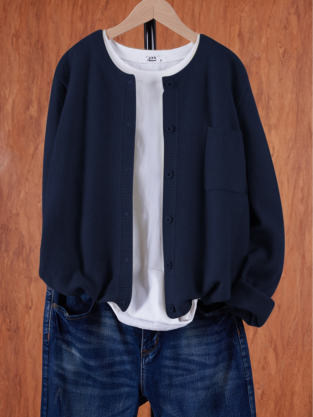 Women's Button-Front Pocket Cardigan Sweater – Casual Cozy Knit Open Layer for Autumn & Winter in 13 Colors