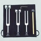 Chakra Healing Tuning Fork Set 128Hz 256Hz 512Hz - Aluminum Alloy Sound Therapy Tuning Forks for Meditation, Energy Healing & Relaxation, Includes Sound Hammer, Wrench & Velvet Bag