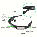 Smart Glasses with Built-In Bluetooth Wireless Earbuds – Stereo Sound, Hands-Free Calls, Glare-Resistant Lenses, Stylish Audio Sunglasses for Music, Driving, Sports & Outdoor Activities, Gift for Couples