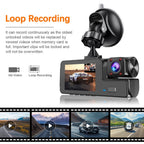 1080P Dual Channel Dash Cam Front & Rear 170° Wide Angle with Super Night Vision Loop Recording G-Sensor Wi-Fi – FHD Car DVR Dashboard Camera Tachograph for Cars Trucks SUVs