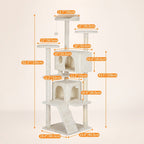 Multi-Level Cat Tree Tower with Scratching Post – Indoor Kitten Activity Center Playhouse, Easy to Assemble, Available in 22"/54"/60"/70" Heights & 7 Colors, Perfect Cat Gift
