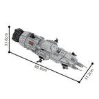 5351 Pieces Sci-Fi Spaceship Building Set with Rotating Turrets & Display Stand – 35 Inch Large MOC Model Kit for Space Room Decor, Adults Teens, Birthday Christmas Gift