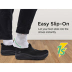 Men's Hands-Free Slip-On Orthopedic Sneakers – Wide Toe Box, Arch Support, Metatarsal Pad, Cushioned Zero Drop Sole, Mesh Upper, Walking Shoes for Comfort & Pain Relief
