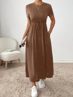 Women's Stretchy Bodycon Midi Dress Solid Color Slim Fit Casual Party Dress High Elasticity Knit Fabric All Season Comfortable Wear Dark Gray Dark Green Black XS-XL