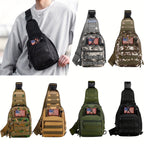 Tactical Sling Backpack – Lightweight Crossbody Daypack for Cycling, Hiking, Travel & Daily Use, Multiple Colors with Flag Patch Option