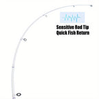 Carbon Fiber Fishing Rod Casting & Spinning Fast Action Sensitive Tip EVA Grip for Freshwater Saltwater Bass Fishing – 165cm 180cm 210cm, Lightweight High-Power White Fishing Pole