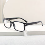 10-Pack Reading Glasses for Men & Women - Ultra-Light Square Frame Readers with HD Clear Lenses, Vintage Metal Accents, Strengths +1.0 to +4.0 for Home Office & Everyday, Great Gift for Seniors
