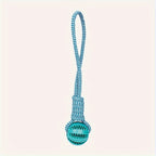 Heavy-Duty Braided Rope Dog Chew Toy with Textured Handle & Interlocked Rope Ball – Power Chewer Teeth Cleaning Tug Toy for Large Dogs, Fetch & Tug-of-War Training, Durable Molar Bone