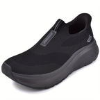 Men's Hands-Free Slip-On Orthopedic Sneakers – Wide Toe Box, Arch Support, Metatarsal Pad, Cushioned Zero Drop Sole, Mesh Upper, Walking Shoes for Comfort & Pain Relief