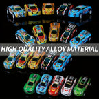 Mini Pull-Back Cars Bulk Pack 16 Pieces – Colorful Friction-Powered Toy Cars for Kids, Birthday Party Favors, Gift Bag Fillers, Halloween & Christmas Stocking Stuffers | Random Car Models & Colors