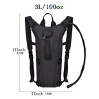 Hydration Backpack with 101oz Water Bladder Tactical Lightweight Hiking Pack Adjustable Straps Large Capacity for Hiking Biking Running Climbing Black Green