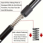 Foldable Aluminum Alloy Hiking Stick Adjustable Trekking Pole with Quick-Lock for Men & Women – Lightweight, Collapsible Walking Stick for Hiking, Backpacking & Trail Walking Outdoor Accessories