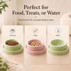 Ant-Proof Elevated Pet Bowl Set 2pcs – Non-Slip Spill-Resistant Plastic Feeding Dish for Small & Medium Dogs and Cats, Anti-Tip Stable Base, Easy Clean Indoor Outdoor Travel Feeder, Random Colors