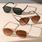Women's Double Bridge Fashion Glasses 3-Pack Tortoiseshell Minimalist Casual Everyday Eyewear Set