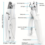 LED Pet Nail Clippers USB Rechargeable – Cat & Dog Nail Scissors with Built-In Light, Nail File & Anti-Splash Guard, Professional Precision Grooming Tool for Safe At-Home Pet Nail Trimming
