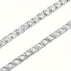 S925 Sterling Silver Moissanite Tennis Bracelet for Women Men – Luxury CZ Bling Hip Hop Bracelet Sizes 6–9 Inch, Wedding Anniversary Birthday Gift