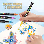 Acrylic Paint Markers Brush Tip Waterproof Quick-Drying Paint Pens for Rock Painting Wood Canvas Glass Ceramic Metal 12 to 168 Colors Art Craft Supplies Gift