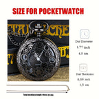 Steampunk Quartz Pocket Watch Necklace for Women Men – Vintage Hollow Gear Analog Pendant Chain Watch Sweater Necklace Unisex Retro Jewelry Christmas Gift