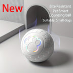 Rechargeable Smart Automatic Bouncing Ball for Cats & Dogs - Interactive Electric Pet Toy Bite Resistant Self-Moving Ball Indoor Exercise Toy 6 Colors Blue Green Pink Yellow Orange Grey