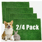 2-Pack Washable Dog Potty Training Mat Reusable Artificial Grass Pad with Odor Control for Puppies and Adult Dogs Indoor Outdoor Housebreaking and Travel Pet Waste Solution