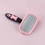 Pet Grooming Comb with Massage Particles - Stainless Steel Bristle Detangling Brush for Dogs & Cats, Removes Tangles & Loose Fur, Gentle Scalp Massage, Large Size (Pink or Blue)