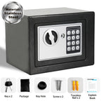 Fireproof Home Safe with Digital Keypad, Keys & Passcode Lock – Includes Fireproof Money Bag, Sensor Light & Adjustable Shelf for Home Office Business Money Valuables
