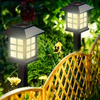 Solar Outdoor Lights LED Garden Path Lights IP44 Waterproof Landscape Lighting for Sidewalk Driveway Lawn Yard Courtyard – Warm White, Pack of 6, 12 or 24 – Christmas & Holiday Decor