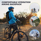 Hydration Backpack with 3L Water Bladder – Nylon Hiking Pack with Included Water Bag for Camping, Trail Running & Outdoor Adventures, Available in Khaki, Green, Camo & Camo Gray