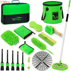 Car Cleaning Kit 17-35 Piece – Portable Vacuum Cleaner, Windshield Cleaning Tool, Drill Brush Set & Interior Brush Set for Full Car Detailing, Holiday Gift for Family & Friends