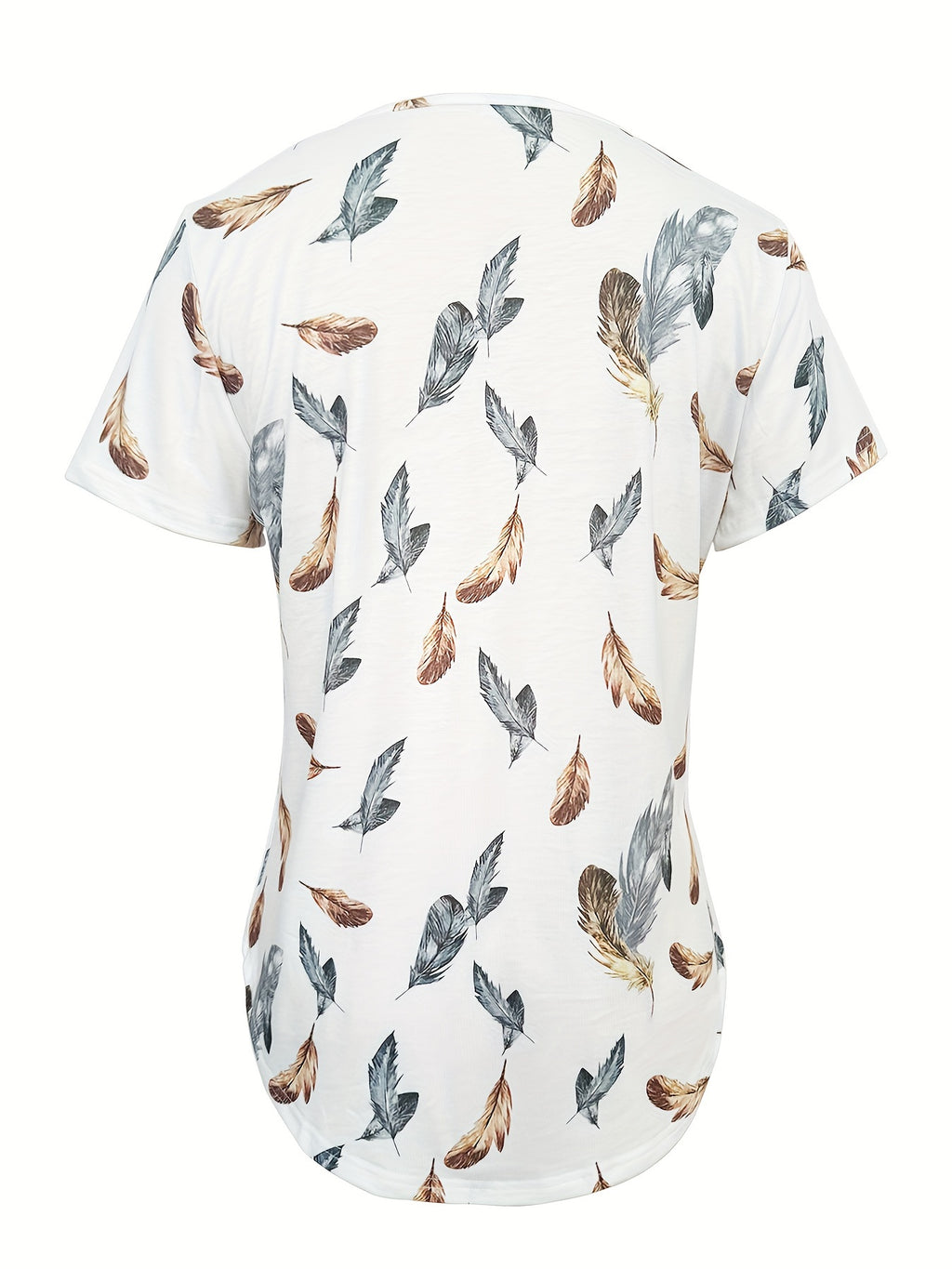 Floral Print Ruffle Hem Square Neck Short Sleeve Top Women - Flowy Pleated Blouse, Boho Summer T-Shirt, Stretch Casual Fashion Top S M L XL