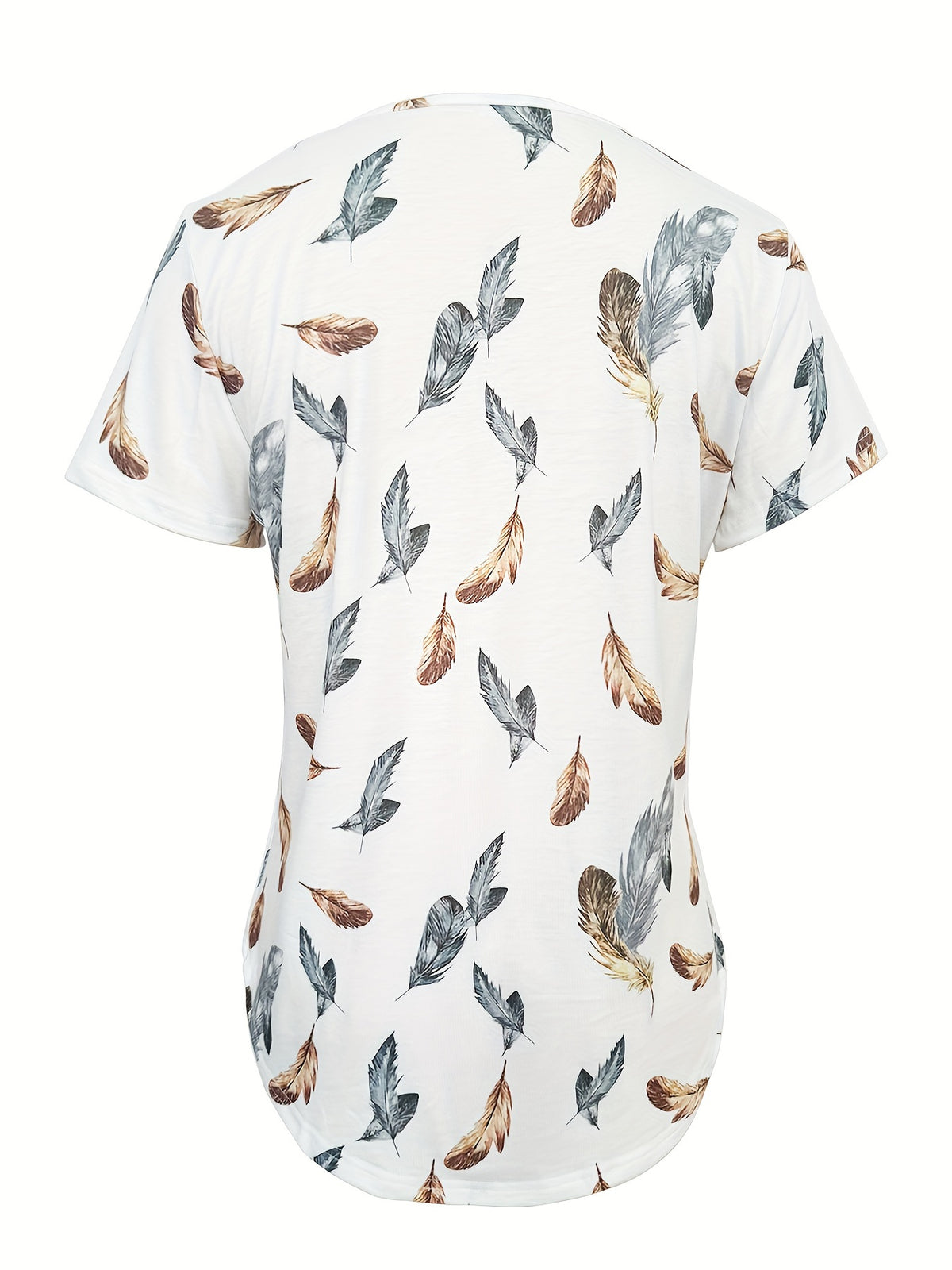 Floral Print Ruffle Hem Square Neck Short Sleeve Top Women - Flowy Pleated Blouse, Boho Summer T-Shirt, Stretch Casual Fashion Top S M L XL