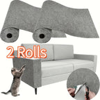 Self-Adhesive Cat Scratching Pads 2 Rolls 23.62x11.81" - Thickened Anti-Scratch Mat Peel & Stick - Multiple Colors Cuttable Cat Scratch Protector for Sofa Furniture Living Room - Easy Install Cat Pad