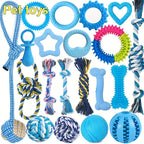 8-Piece Dog Toy Set for Small & Medium Dogs – Cute Breed Design Assorted Interactive Toys, Bright Colors, Squeaky & Chew Toys for Teething, Training & Bonding Play, Random Styles & Colors