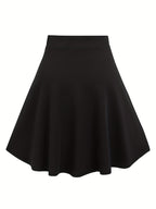 Gothic Plaid Buckle High Waisted A-Line Mini Skirt Women Y2K Gingham Color Block Knit Skirt Black Gray Red Blue Purple S M L XL XXL