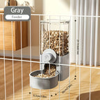Hanging Cage Pet Feeder & Water Dispenser Set – 2-Piece Gravity Auto Feeding & Drinking Bowl for Cats, Dogs & Rabbits, Large Capacity Cage Mount Food & Water Bowl Combo