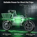 749W 48V Electric Scooter for Adults 25 MPH 28-Mile Range – 14" Fat Tire Commuter E-Scooter with 15Ah Battery, Cargo Box & Storage Basket, Dual Brakes & Suspension, City & Off-Road Riding (SYLVIA GT10/GT11)