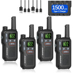 BAOFENG Walkie Talkies for Adults Long Range – 22 FRS Channels, VOX Hands-Free, USB-C Rechargeable Li-ion Battery, LCD Display, Built-in Flashlight, 2-3 Mile Range for Hiking, Camping & Family Outdoor Use