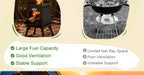 Portable Wood Burning Camp Stove with BBQ Scissors - Lightweight Outdoor Hiking Cookstove & Picnic Grill Set for Travel Camping