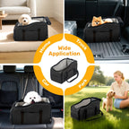 Pet Car Booster Seat with Safety Harness – Center Console Dog Car Carrier Nest for Small Dogs & Cats, Portable Travel Pet Bed, Easy-Clean Sturdy Construction, Multiple Colors