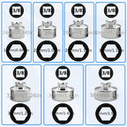 7-Piece Oil Filter Socket Wrench Set 3/8" Drive CR-V Steel 24mm 27mm 29mm 30mm 32mm 36mm 38mm - Universal Oil Filter Removal Tool Kit for Car Oil Changes